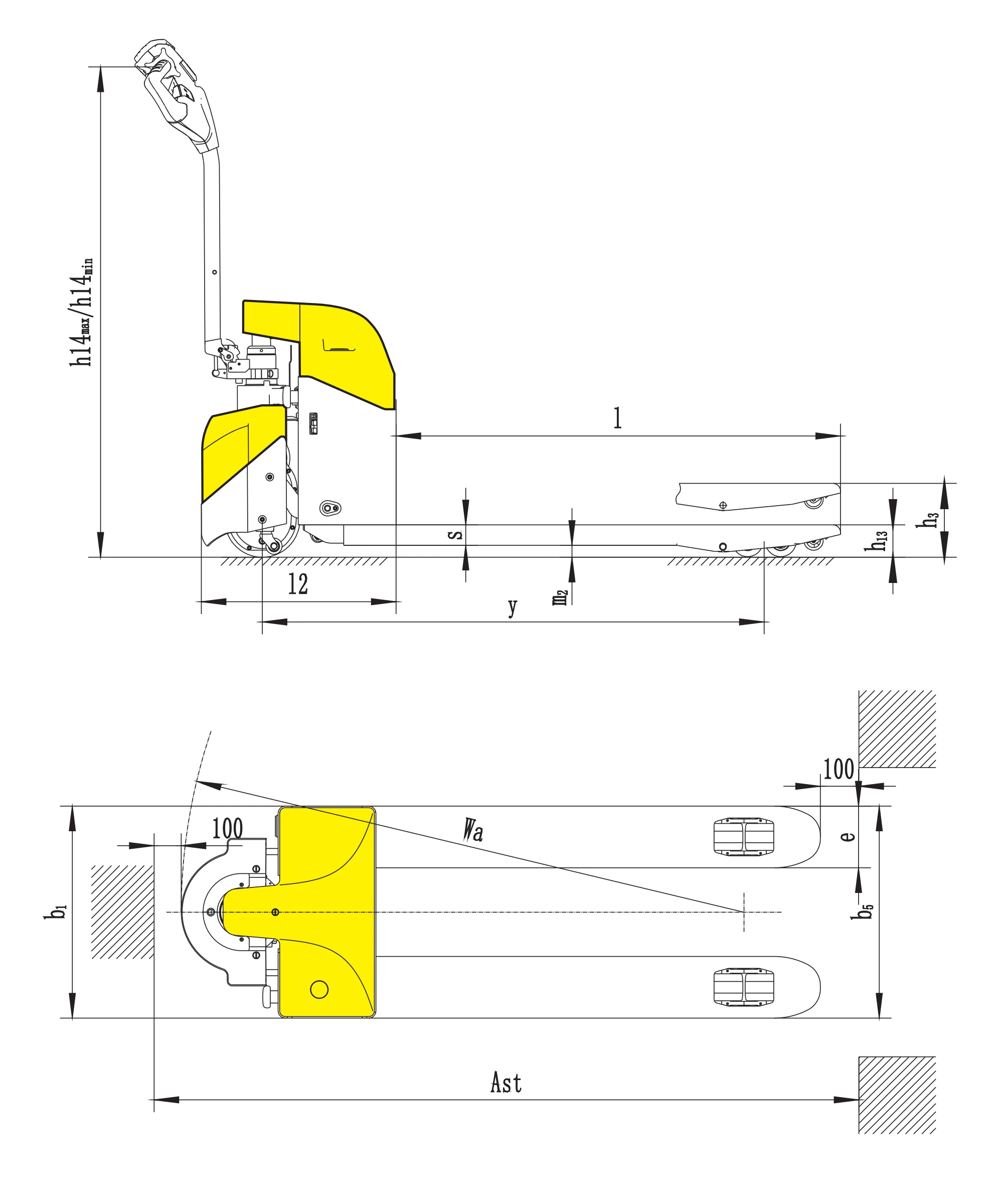 Elektro-Hubwagen EPV15HE/EPV20HE mit Lithium-Ionen-Batterie