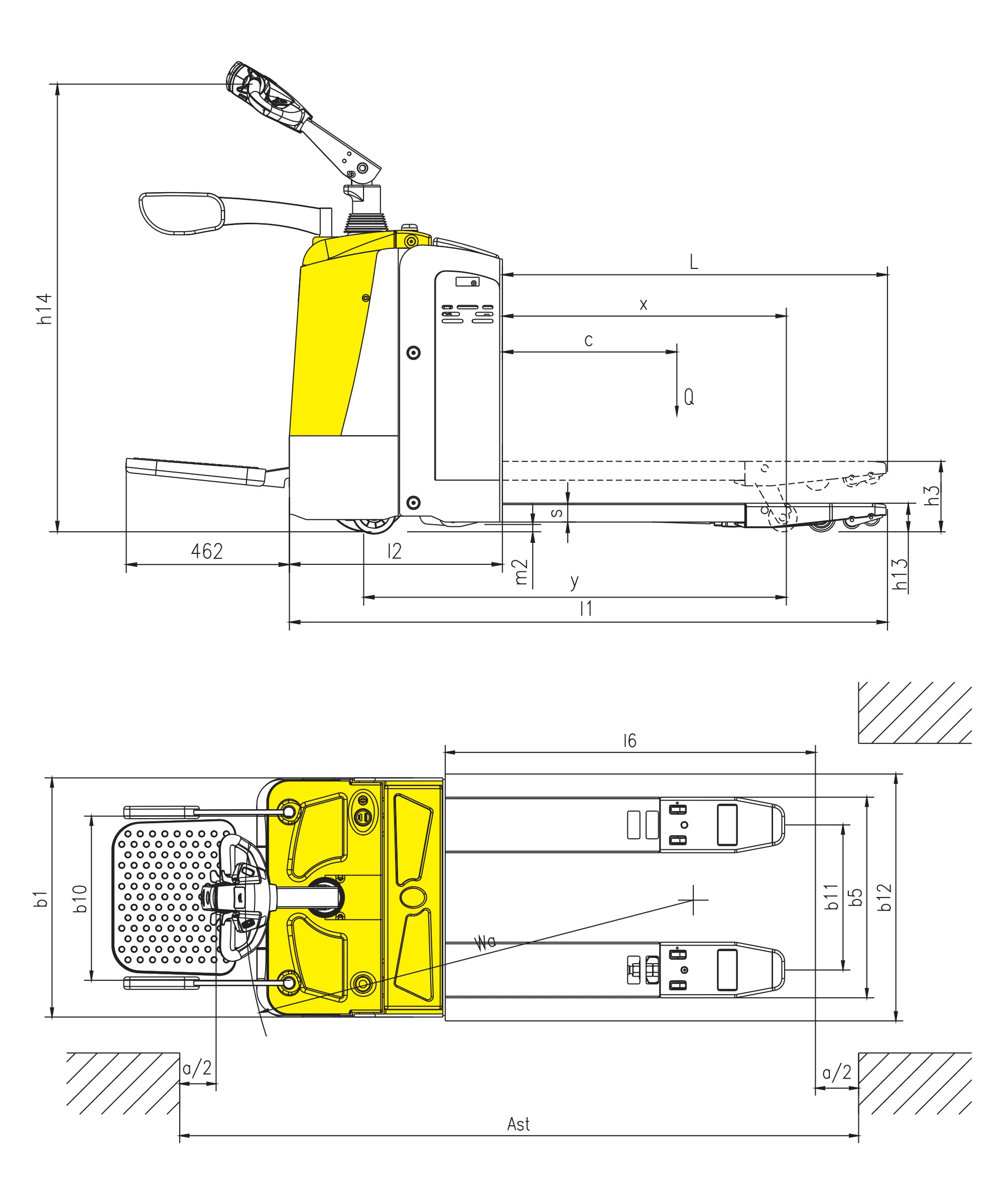 Schwerlast-Elektro-Hubwagen EPV30SP mit 3000 kg Tragfähigkeit – Ansicht 2