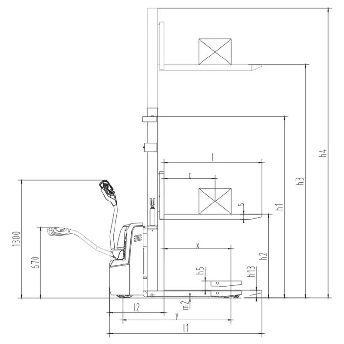 Elektro-Hochhubwagen mit Initialhub EVV10B-I/EVV12B-I – Produktbild 2