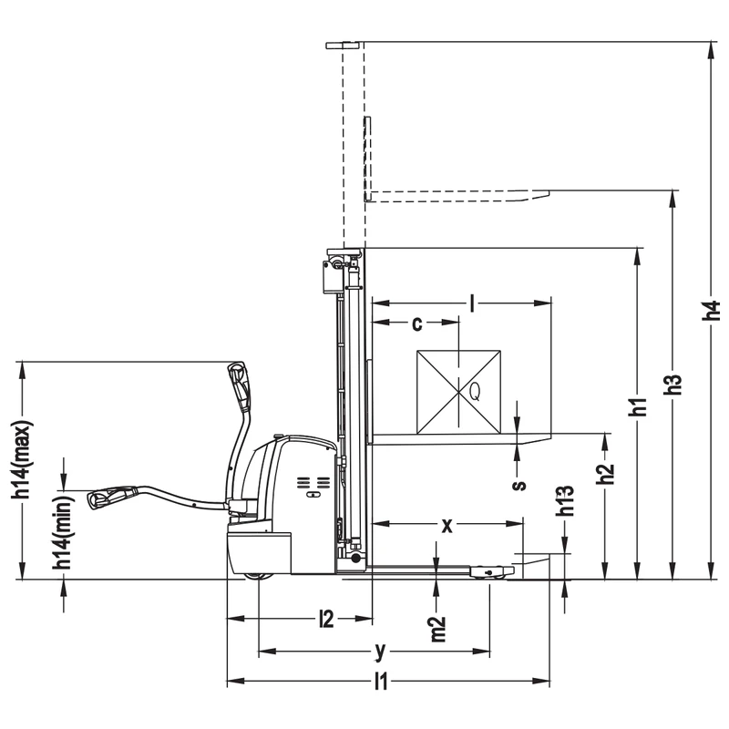 Elektro-Hochhubwagen EVV10/EVV12/EVV15 mit Hubmast