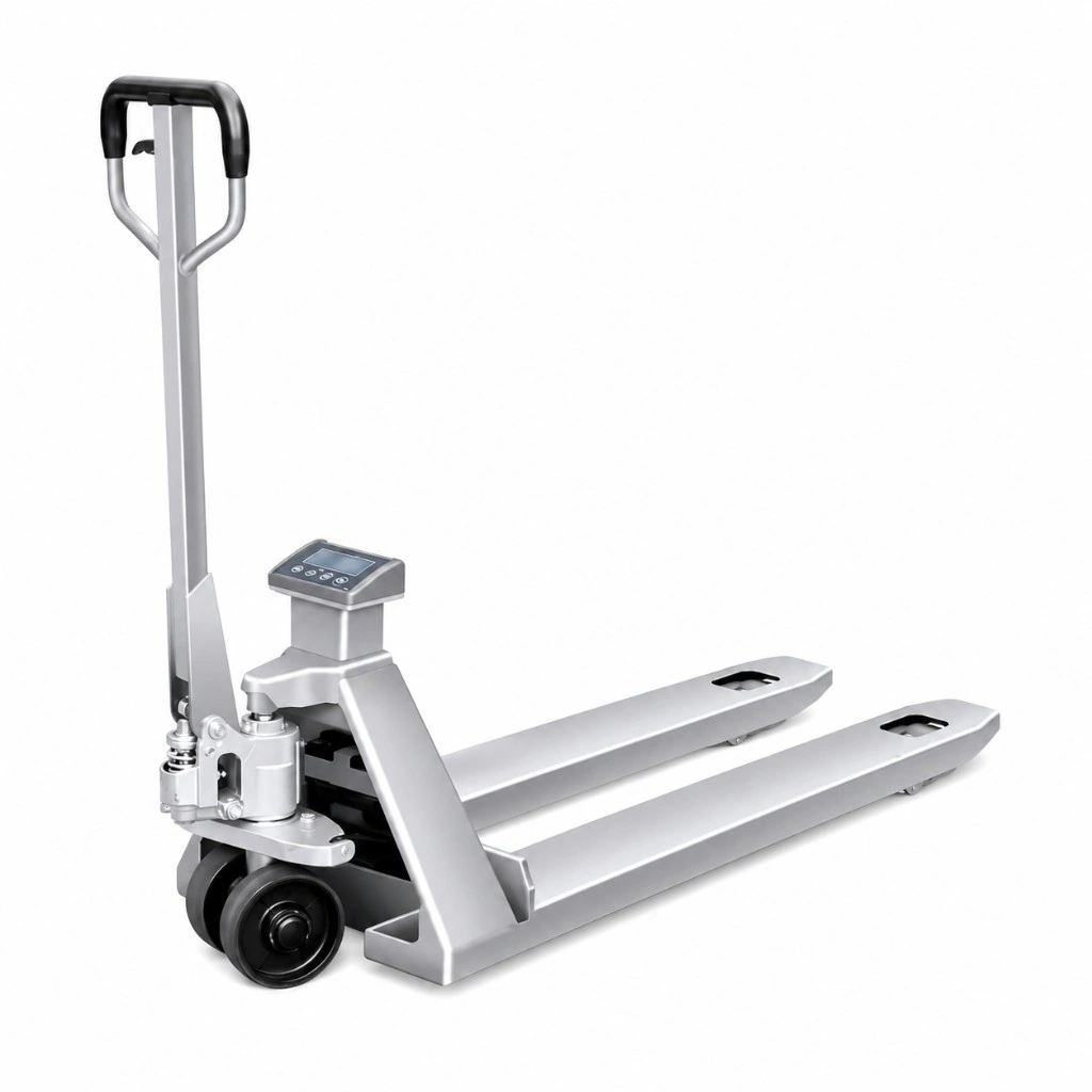 Edelstahl-Handhubwagen mit Waage (RPVV2000SS) 2.000 kg