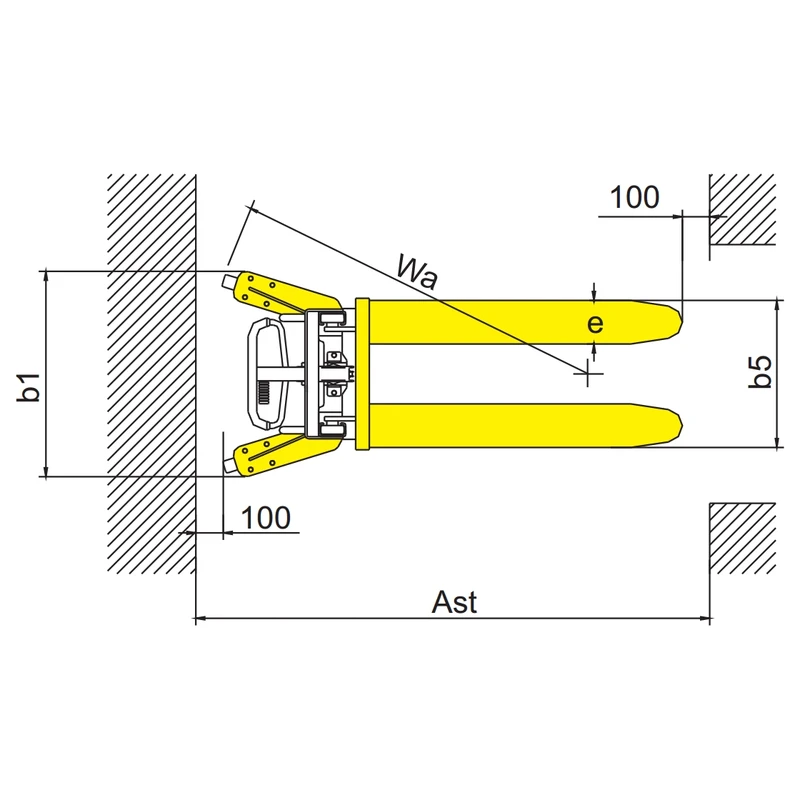 Kompakter manueller Hochhubwagen RVV500 für Lager und Produktion