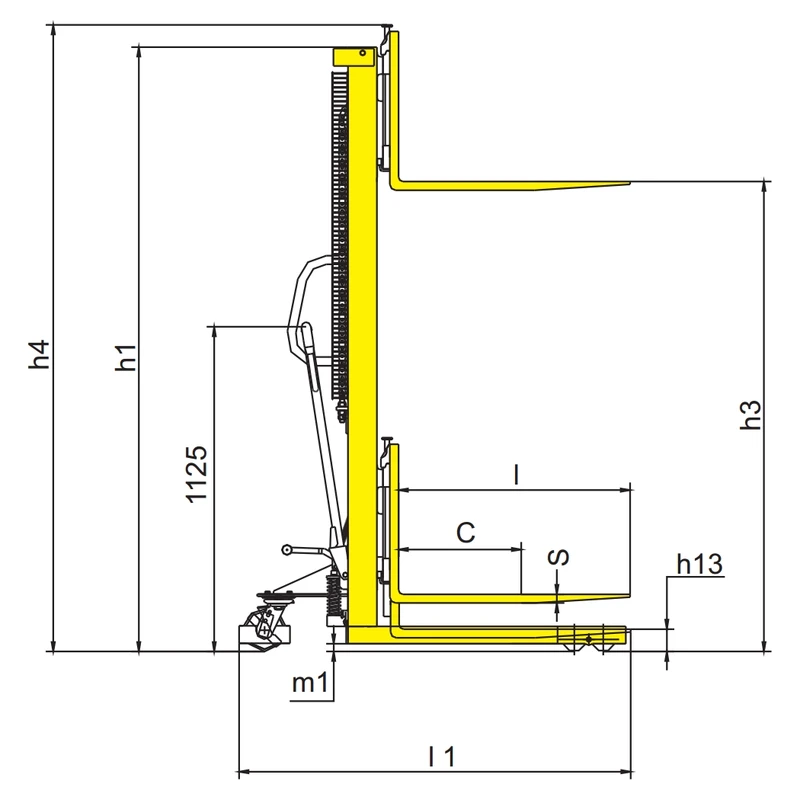 Manueller Hochhubwagen RVV-PV mit Hubhöhe bis 2.500 mm