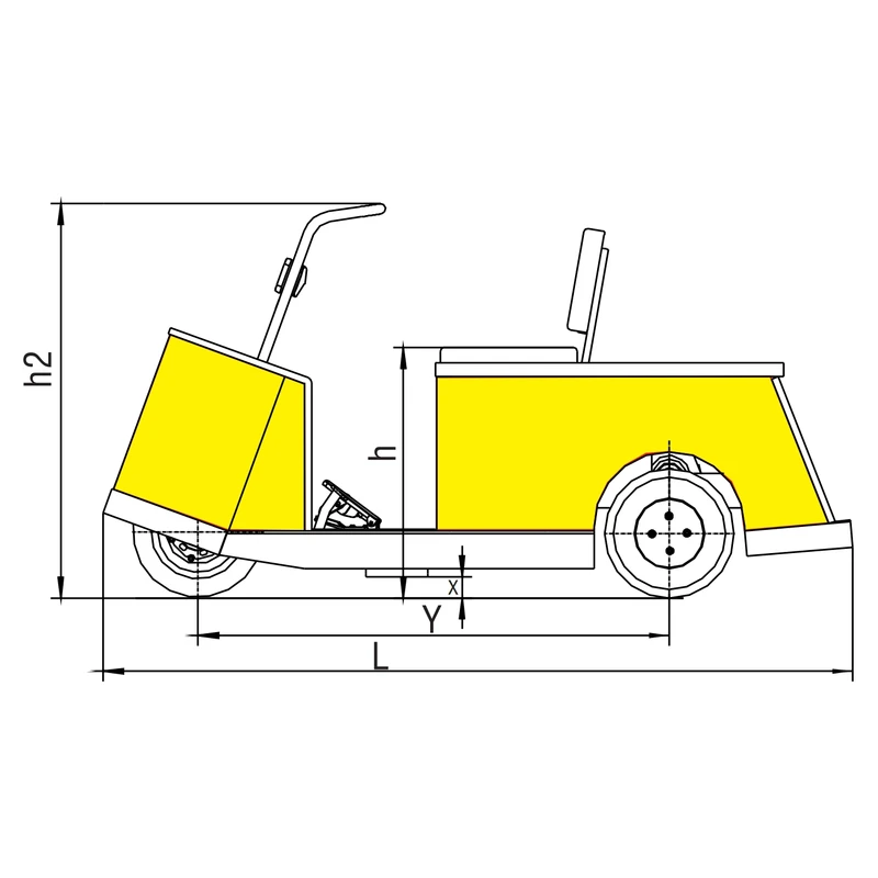 Elektro-Transportwagen VEV05 mit 500 kg Tragfähigkeit – Ansicht 3